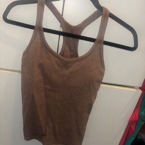 Brown Racerback Tank Top